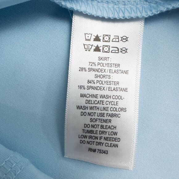 Tommy Bahama Golf & Tennis Pleated Short Skort Womens Medium Light Blue Pockets - Picture 15 of 15